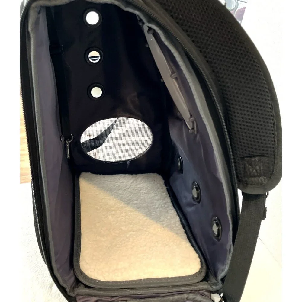 Backpack Cat Carrier - S - Gray - By Boots & Barkley (NEW) Up To 15#